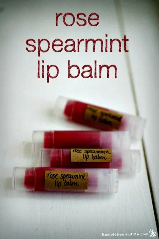 Homemade Rose Spearmint Lip Balm Recipe